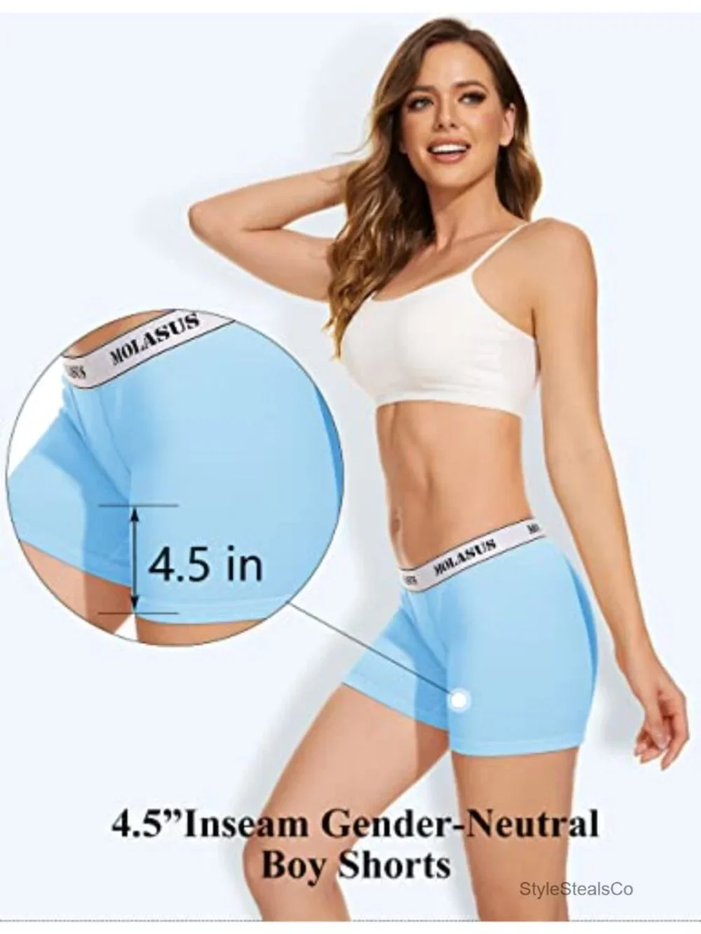 Women's Cotton Stretch Boy Shorts Underwear 4-Pack